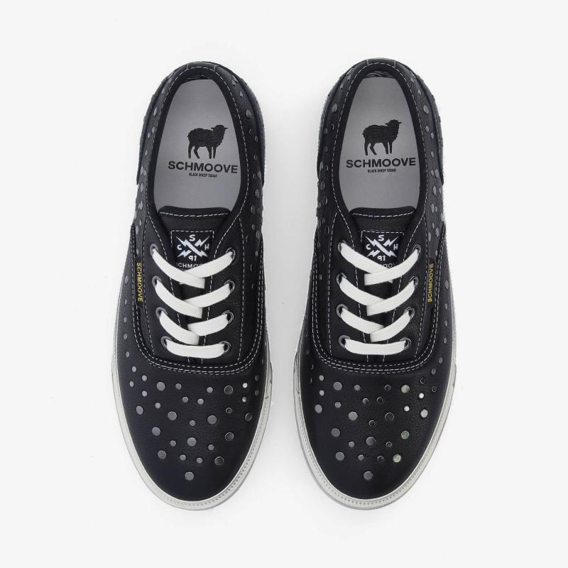ARLO STUDS M - TUMBLED LEATHER - NOIR
